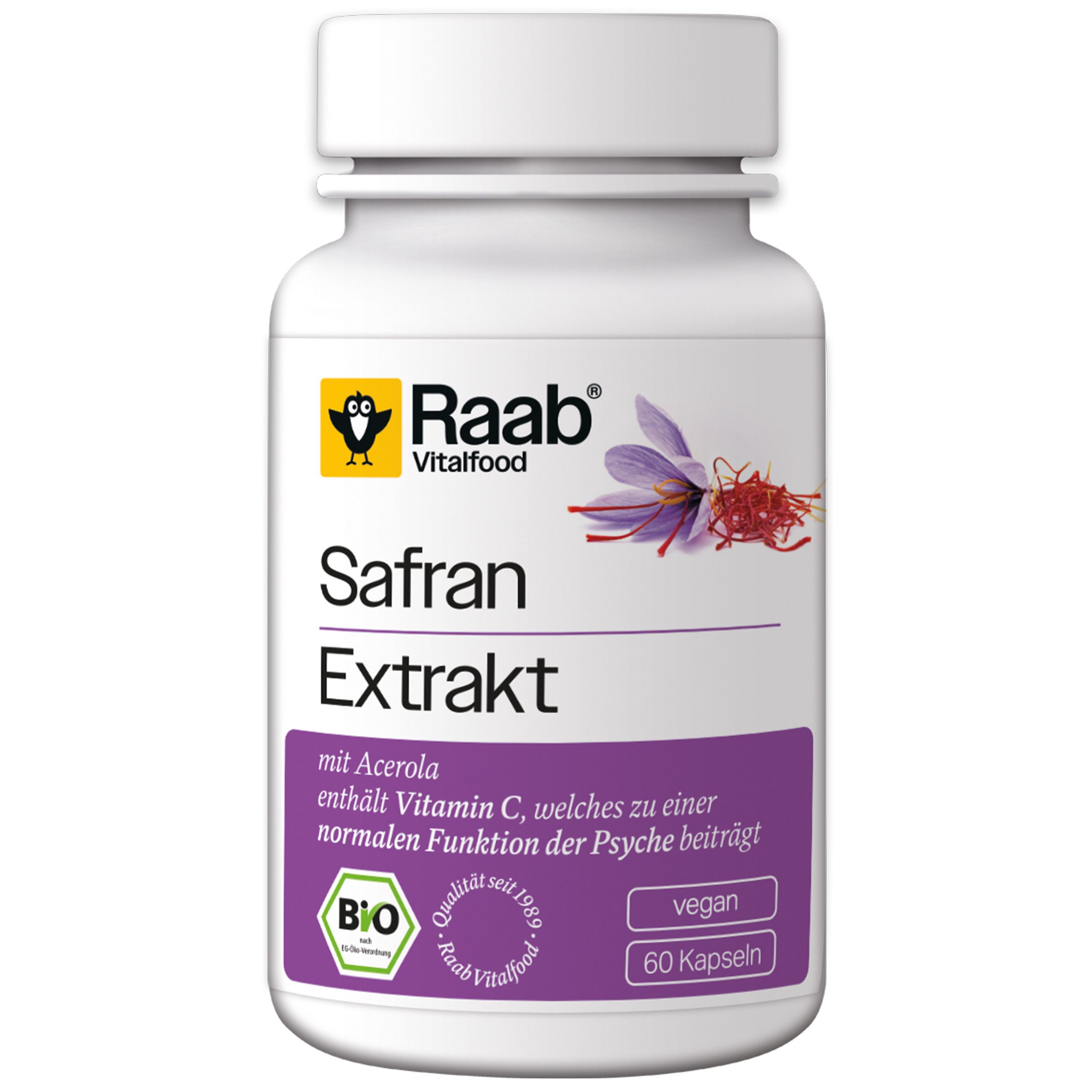 Raab Vitalfood® Bio Safran Extrakt Kapseln