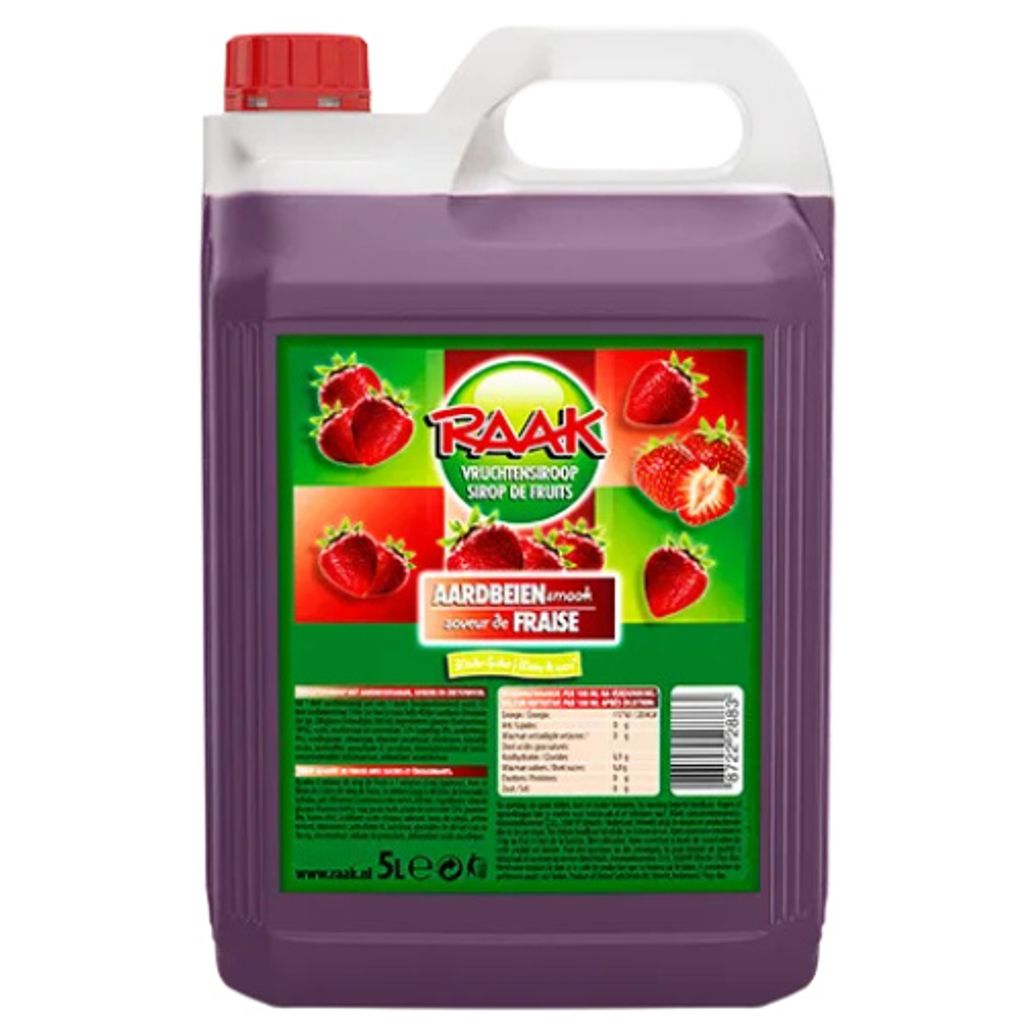 Raak Fruchtsirup Erdbeeren - 5 Liter