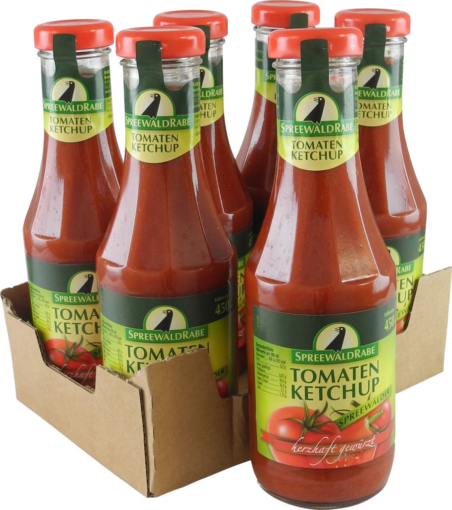 Rabes Tomaten Ketchup 6er Set (6 Flaschen à 450 ml)