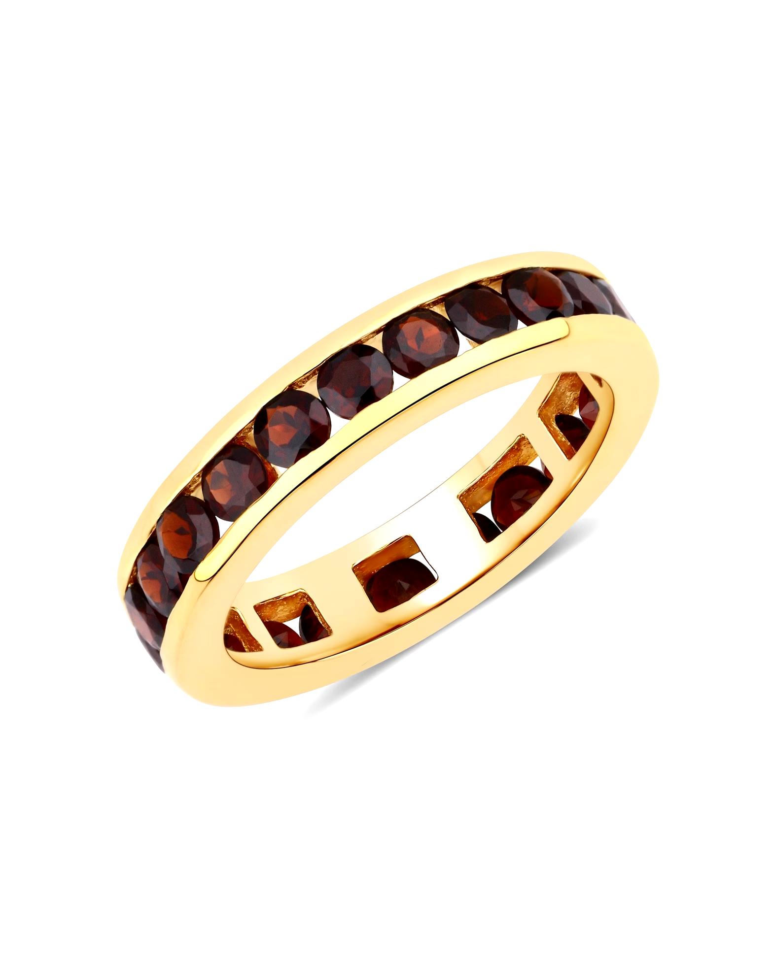 Rafaela Donata Ring Ring Sterling Silver Garnet in Yellow Gold