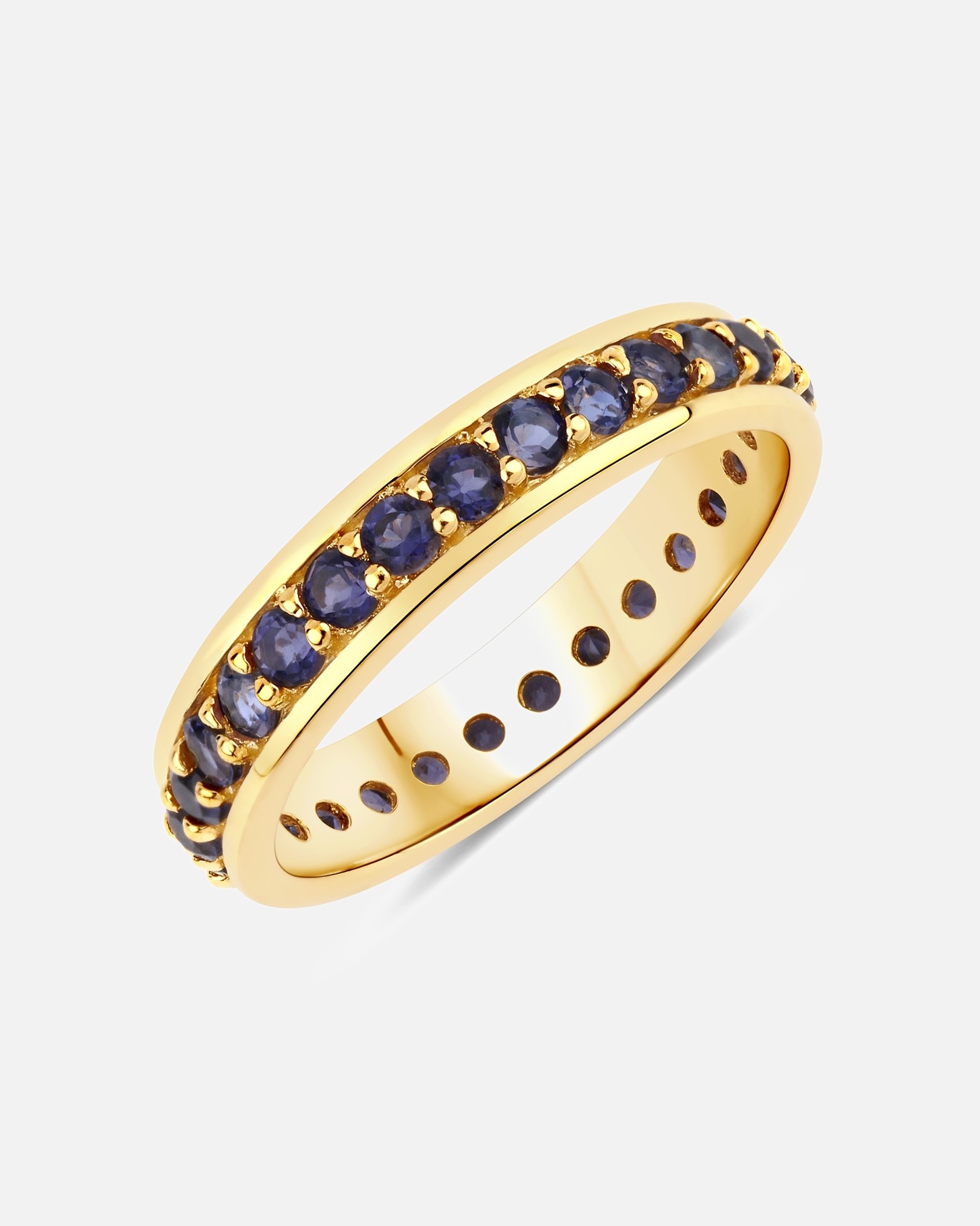 Rafaela Donata Ring Ring Sterling Silver Iolite in Yellow Gold