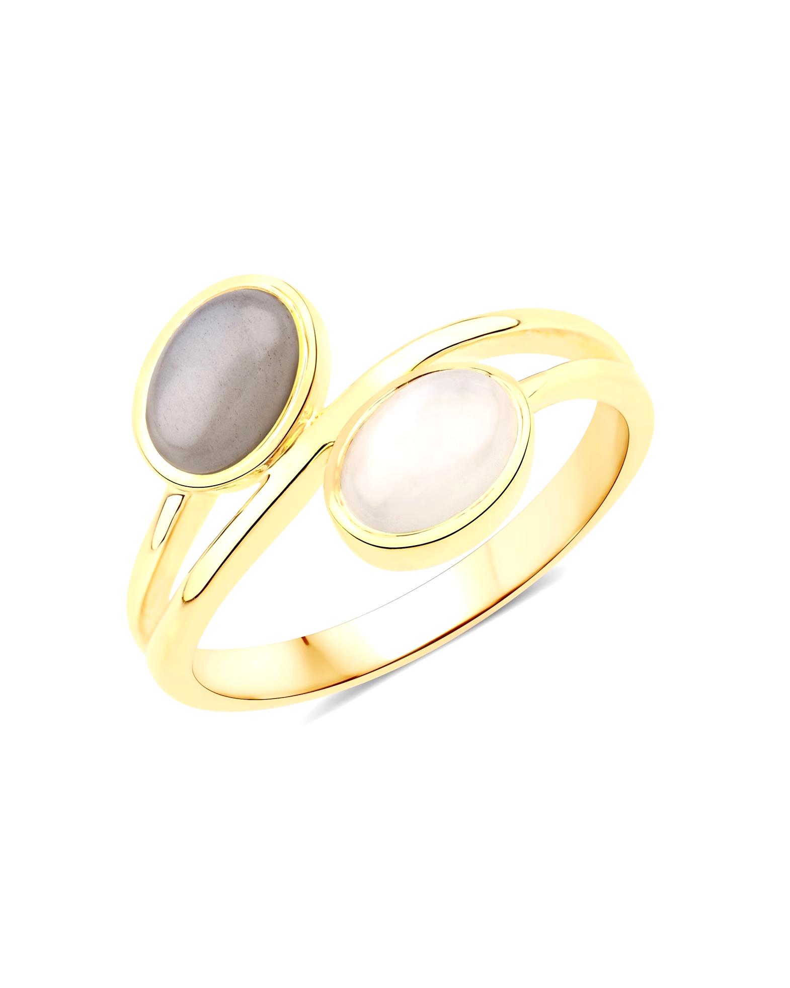 Rafaela Donata Ring Ring Sterling Silver Moonstone in Yellow Gold