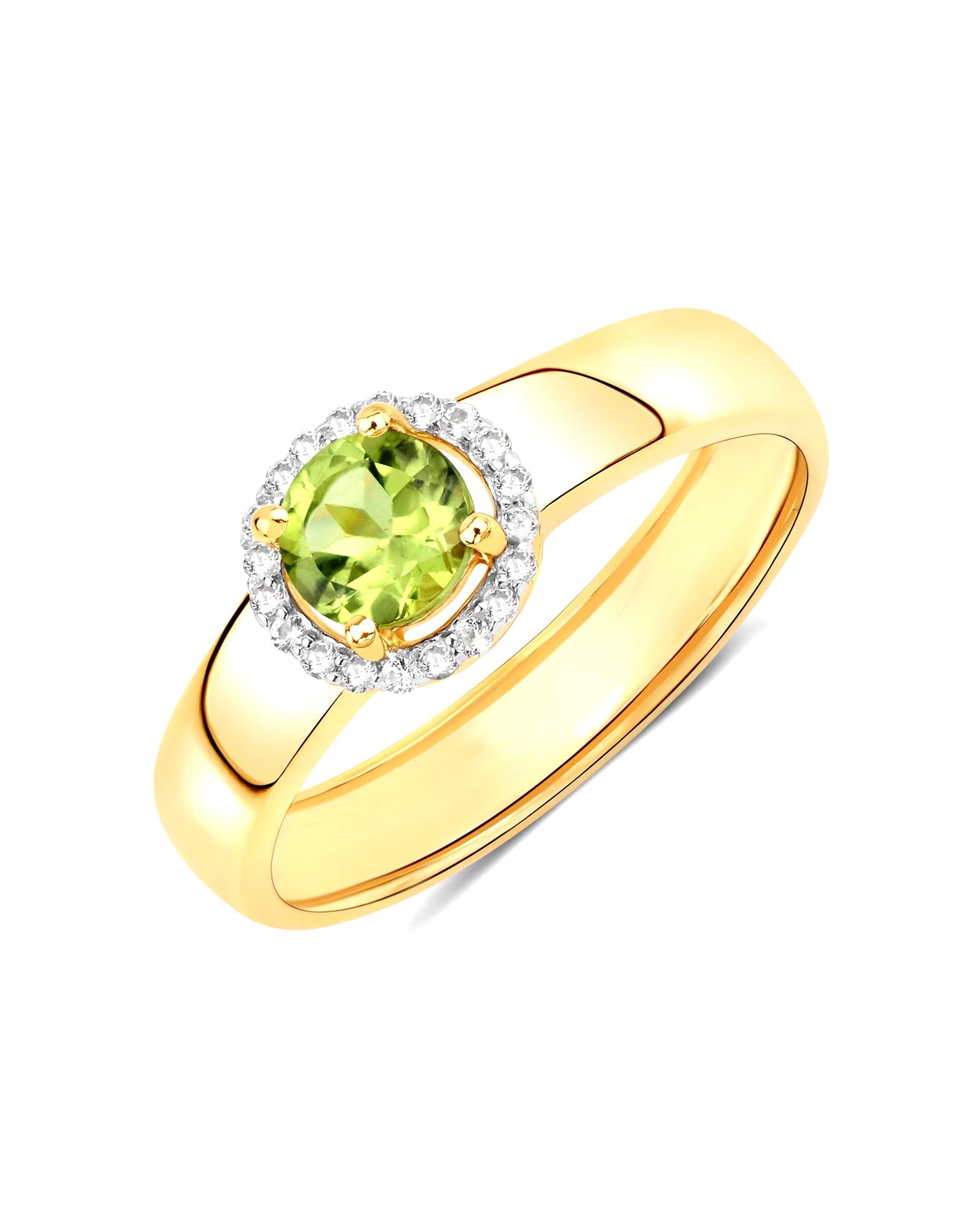 Rafaela Donata Ring Ring Sterling Silver Peridot in Yellow Gold