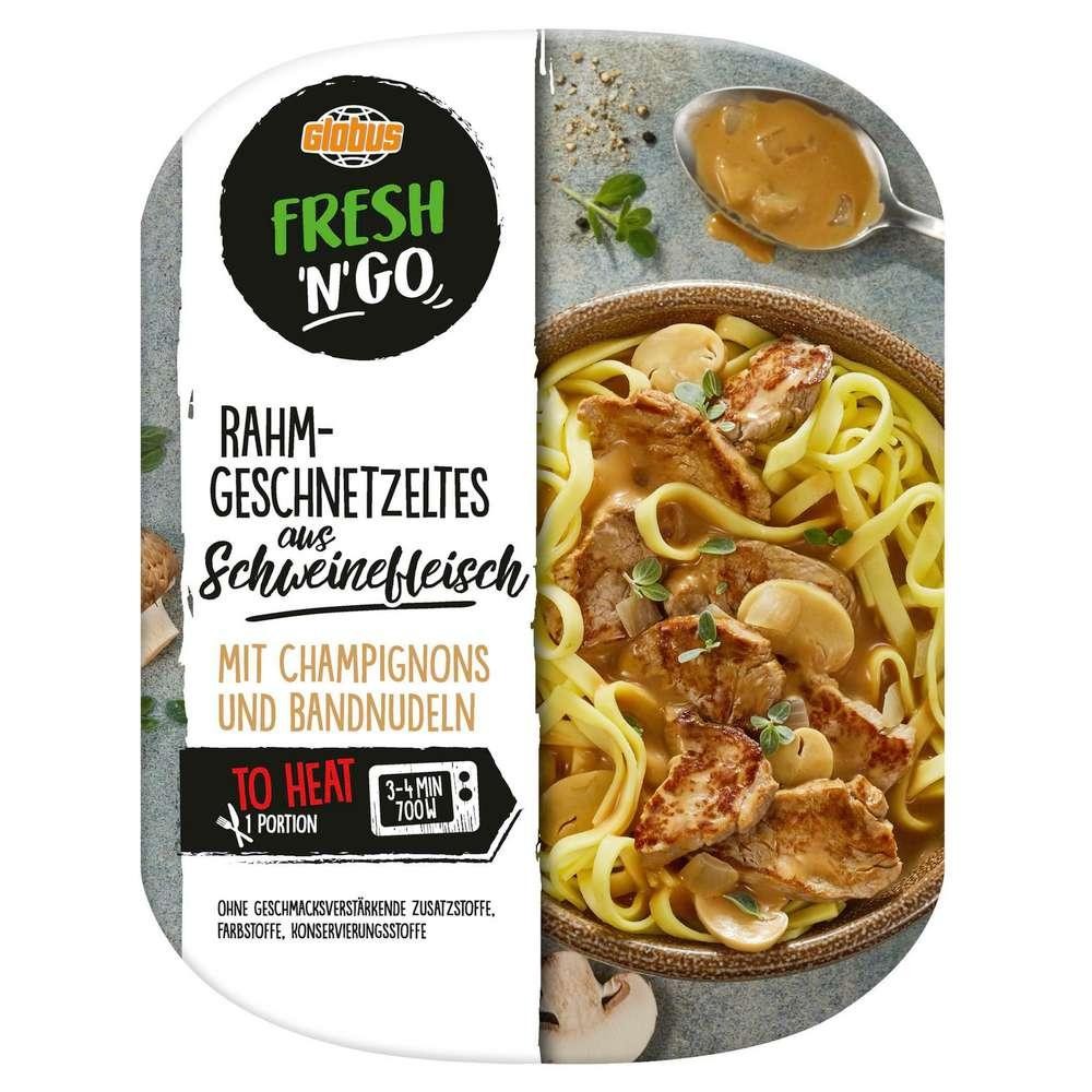 Creamed strips with mushrooms
