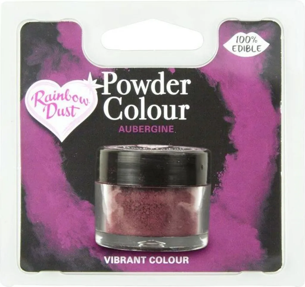Rainbow Dust Powder Colour Aubergine 2 g - Aubergine dark violet