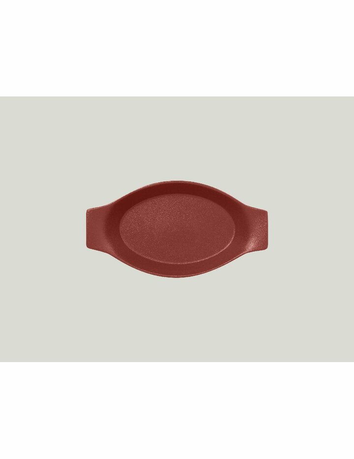 Rak Neofusion Bowl Oval With Handles-Magma L 20Cm / W 11Cm / H 3.5 Cm/ C 20