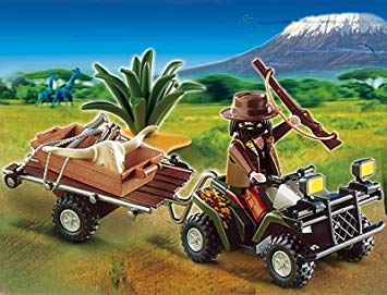 Playmobil Ranger With Quad Bike And Trailer
