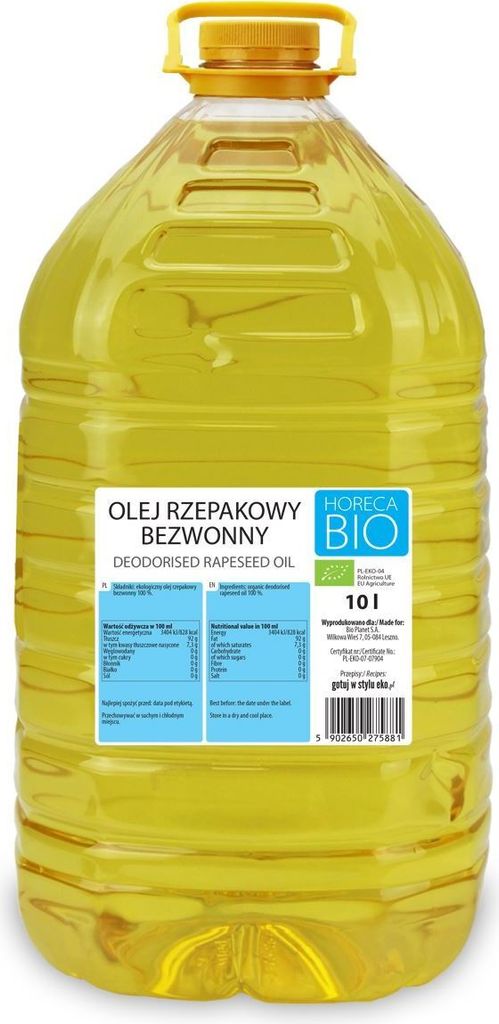 Rapeseed Oil for Cooking and Frying 10 L - Horeca