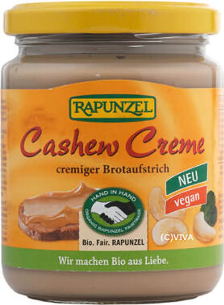 Rapunzel 140250, Nussaufstrich, Cashew, 250 g, Nüsse, Deutschland, 657 kcal