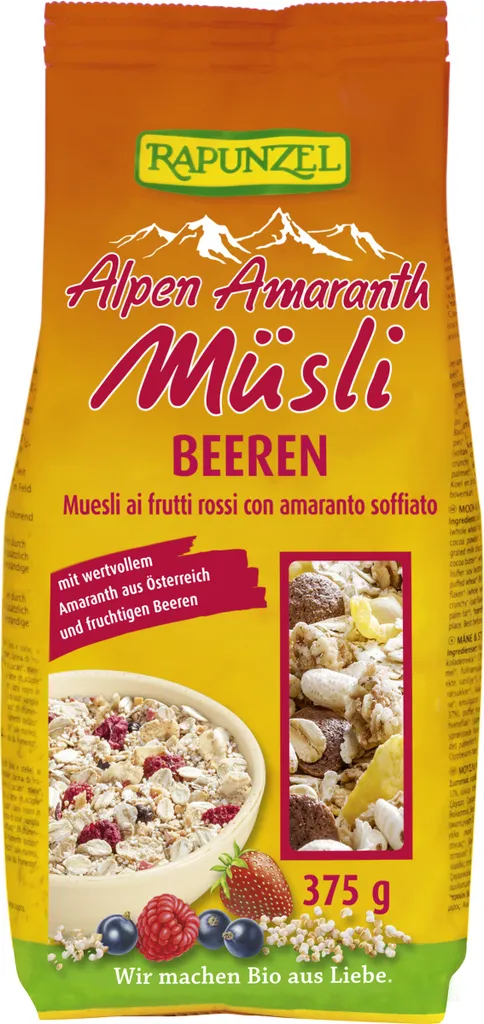 Rapunzel Alpen Amaranth Müsli Beeren ohne Zucker375g