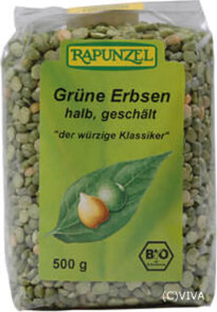 Rapunzel peas green, half, shelled (500g)