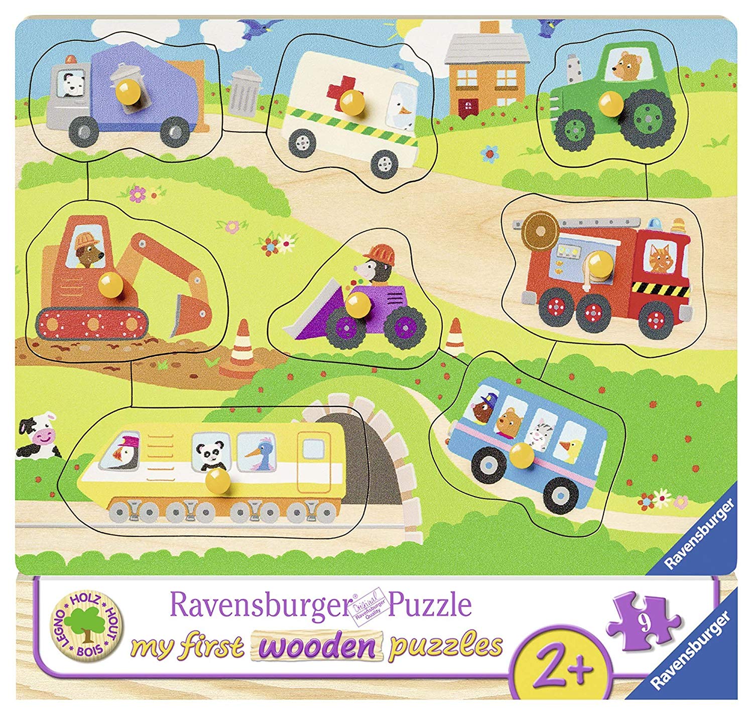 Ravensburger 03684 Favorite Vehicles, My First Wooden Puzzle