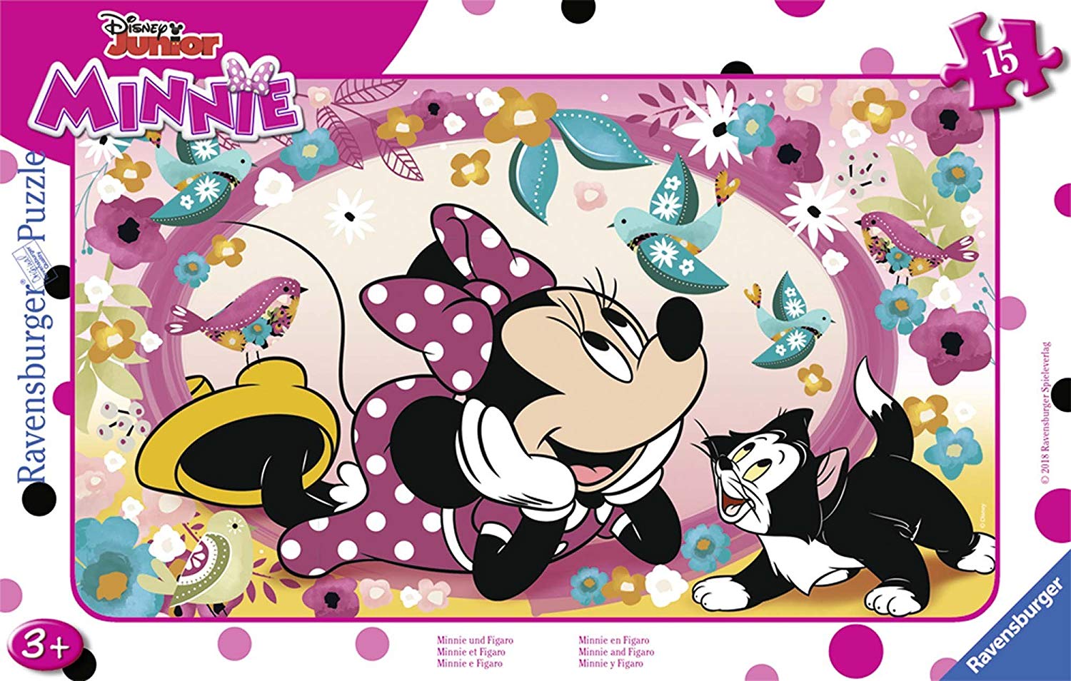 Ravensburger – Jigsaw Puzzle Frame Minnie And Figaro 15 Pieces 06158