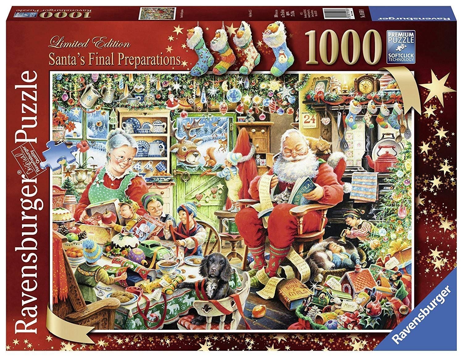 Ravensburger Limited Edition Santas Final Preparations Piece Jigsaw Puzzle