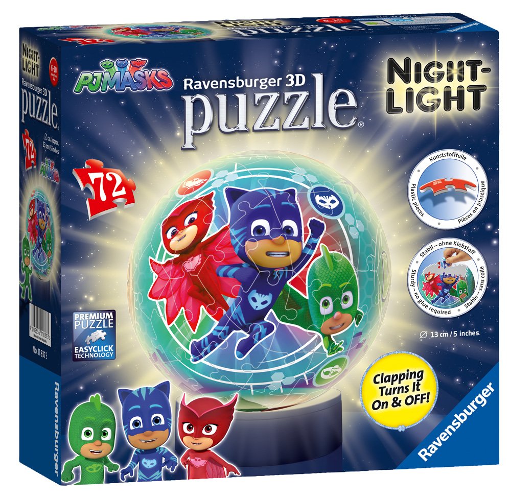 Ravensburger Masks Night Light Pj 72Pc 3D Puzzle Game