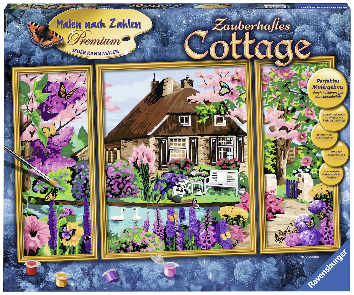 Ravensburger Painting By Numbers Enchanting Cottage