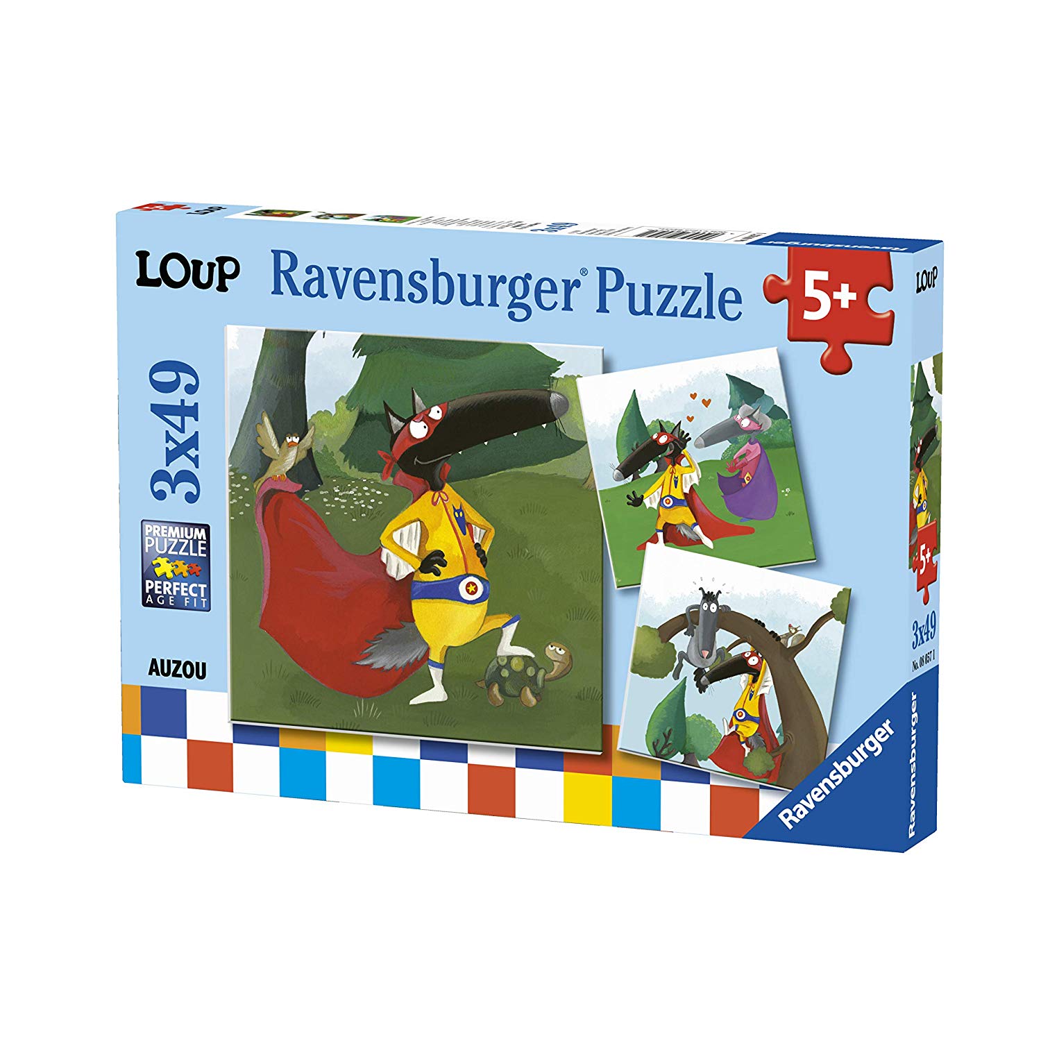 Ravensburger Puzzle 49 Pieces - 3 Puzzles - Loup