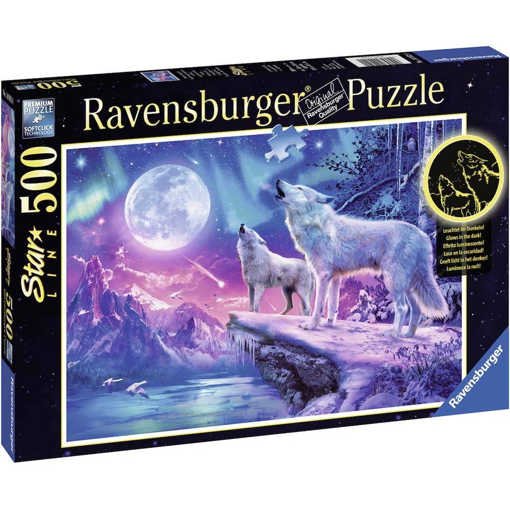 Ravensburger Puzzle 500 Pieces 14952 Wolf In The Northern Lights