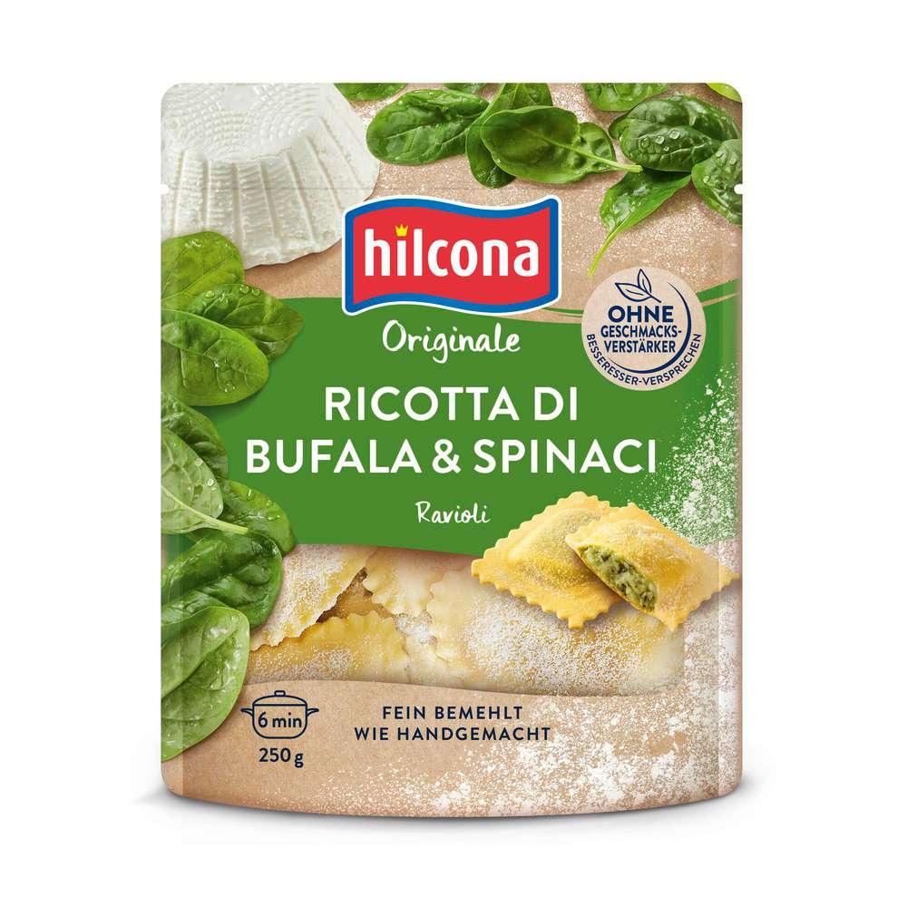 Ravioli, buffalo ricotta and spinach