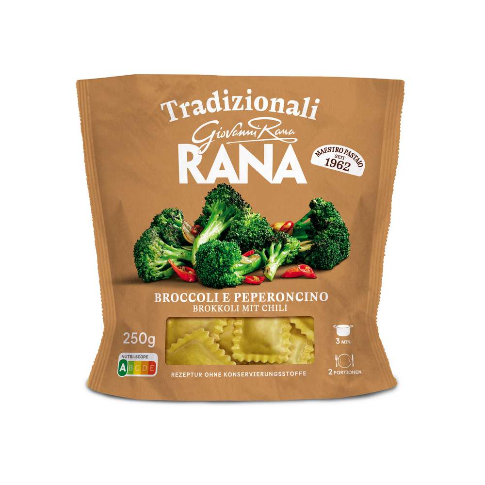 Ravioli Traditional, broccoli chili