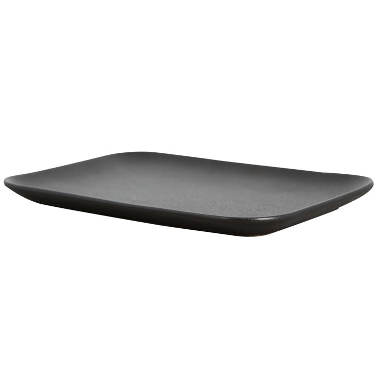 by-on Raw Black Rectangular Plate