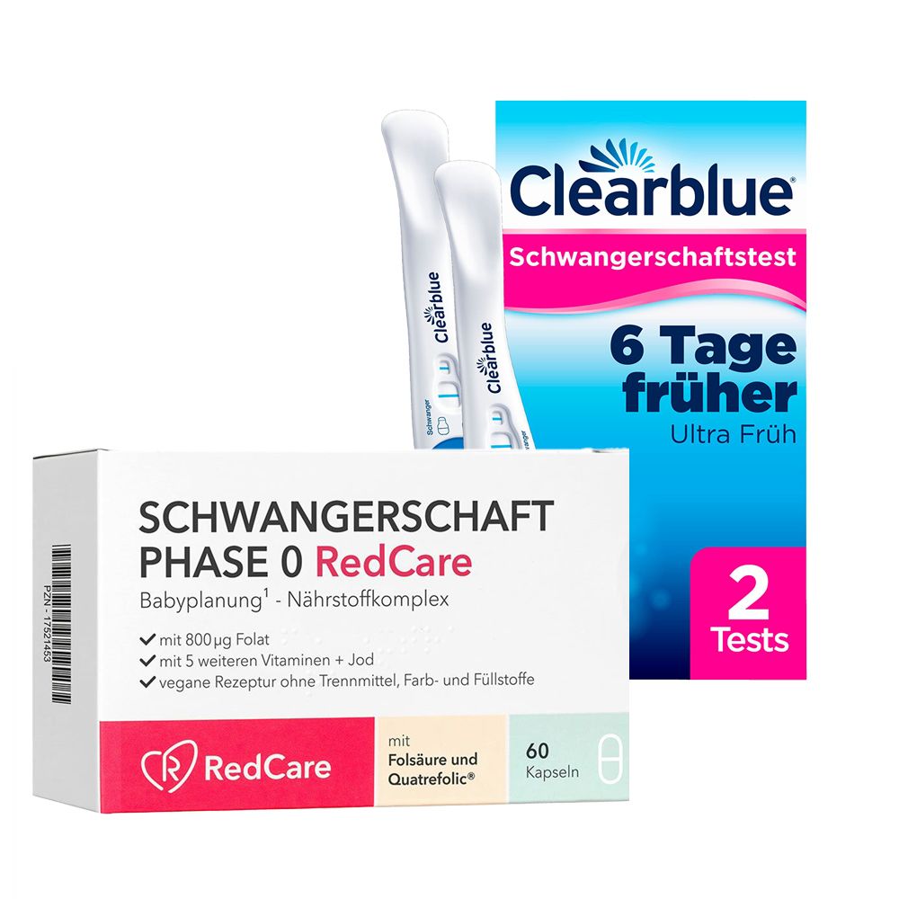 Redcare Schwangerschaft Phase 0 + Clearblue® Schwangerschaftstest Frühe Erkennung