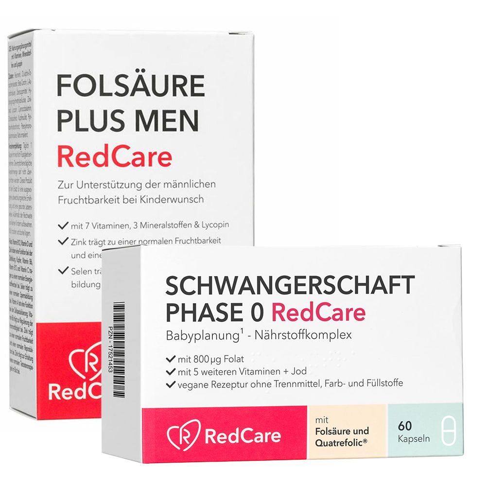Redcare pregnancy phase 0 + folic acid plus men