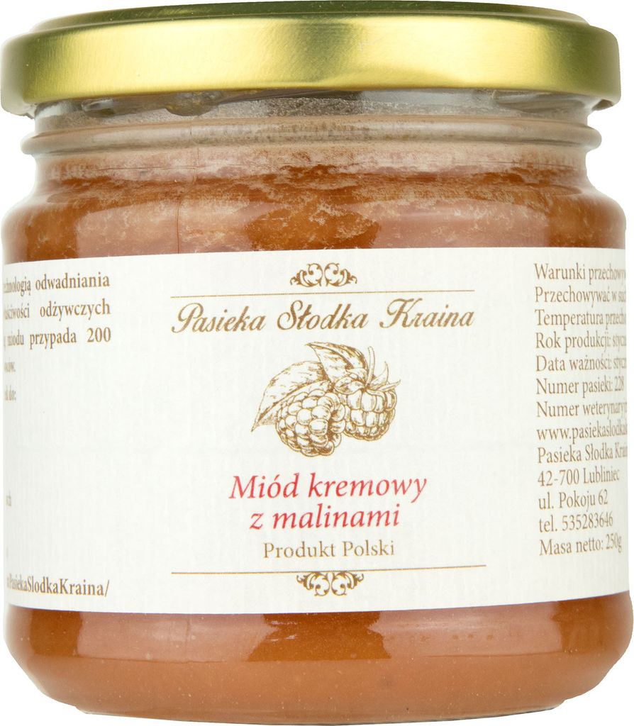 Reine Frische: 250g Sweet Land Apiary Roh & Rein Cremiger Blütenhonig mit Himbeere 🍯🍇