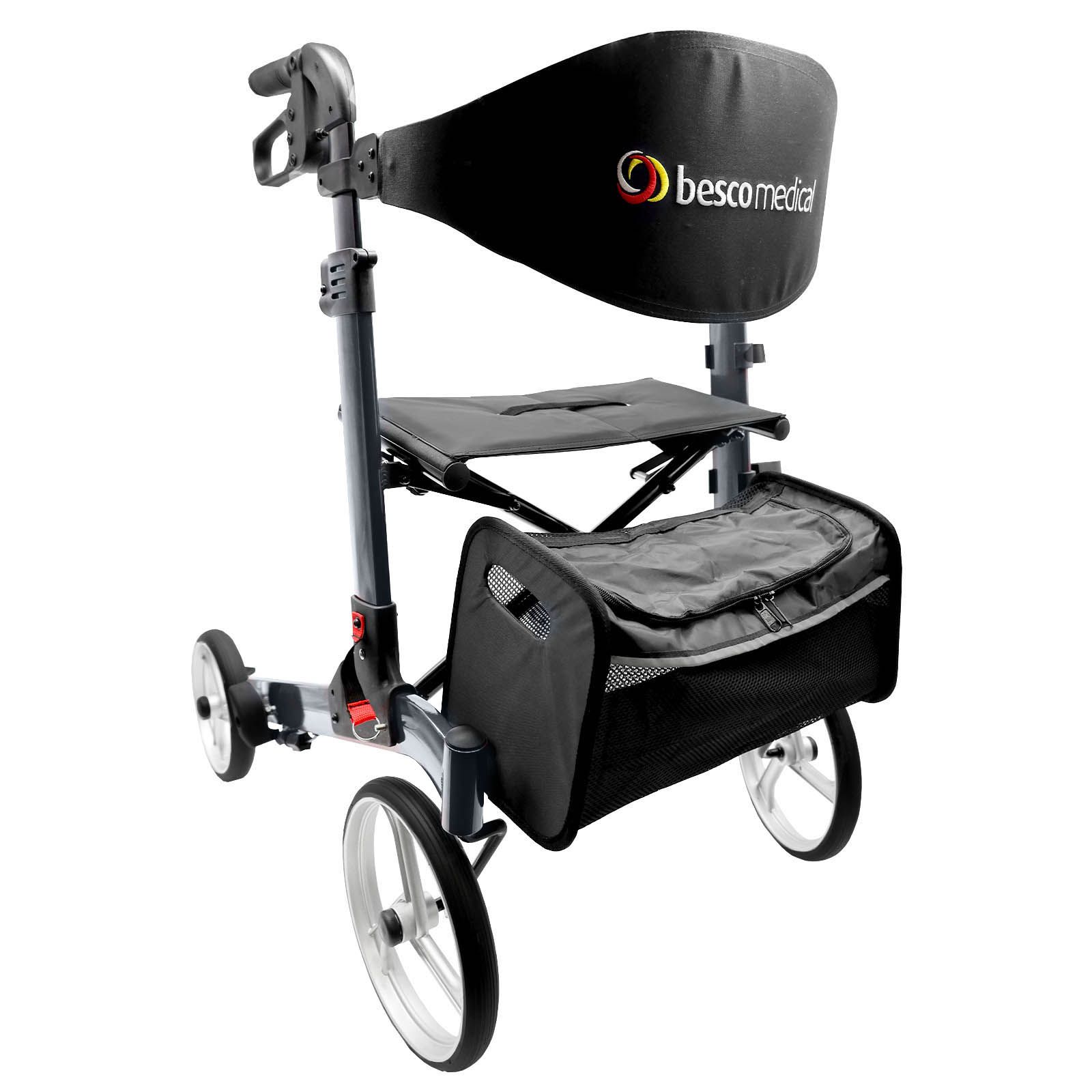 Travel rollator COMPACT - double-folding lightweight rollator - bescomedical