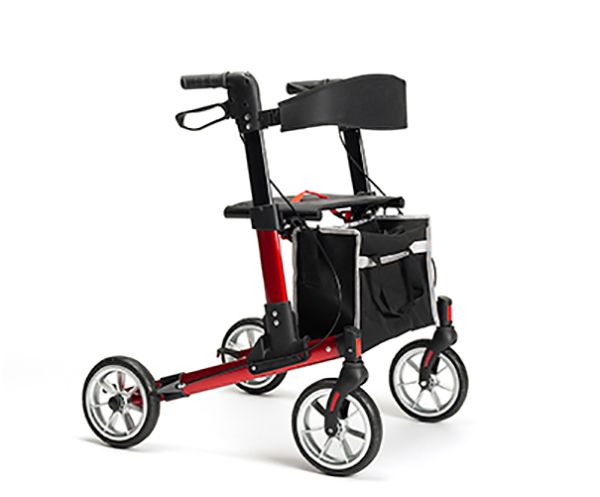 Travel rollator QUAVA lightweight 2-fold foldable super small light, CARBON GRAY