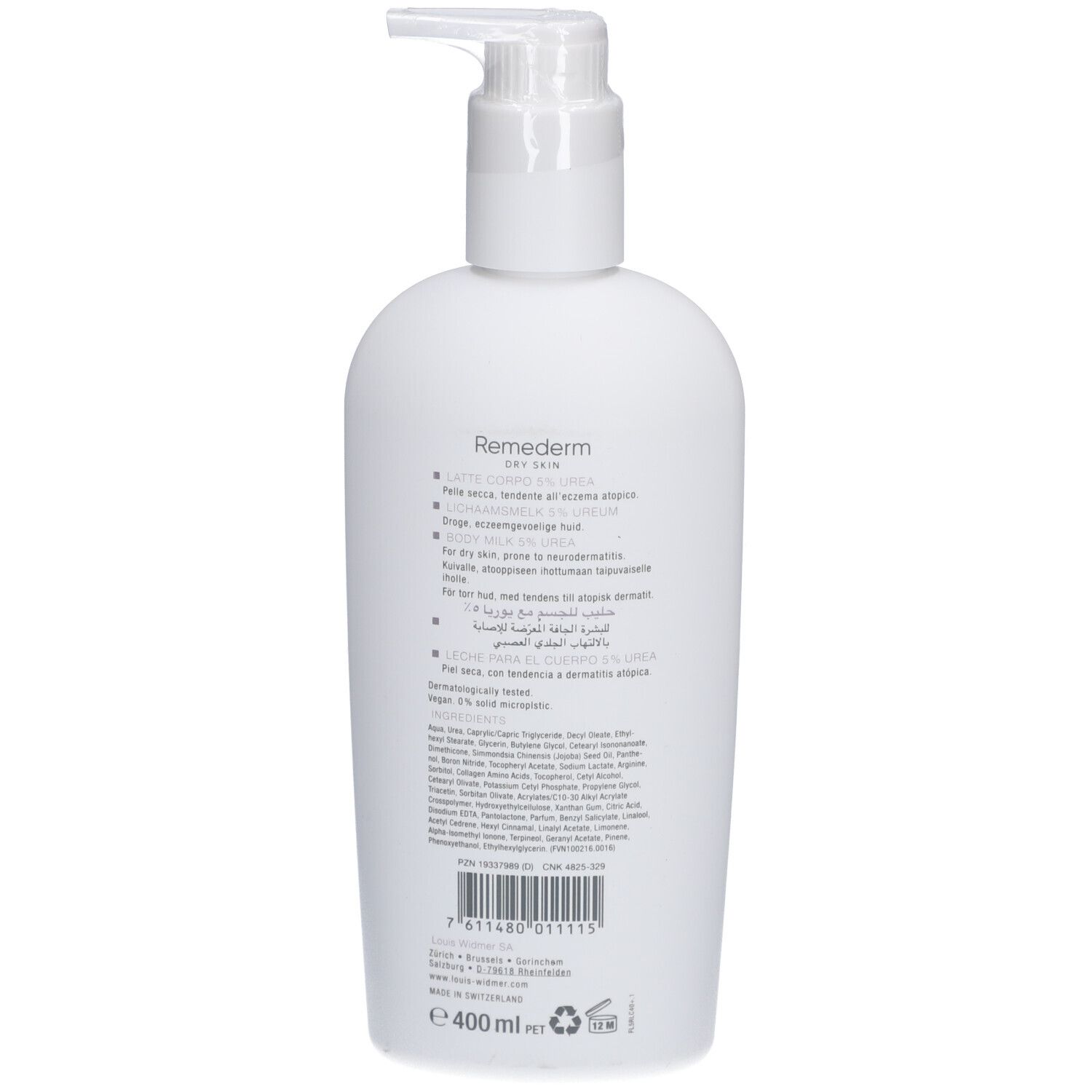 Remederm Dry Skin body milk 5% urea unscented