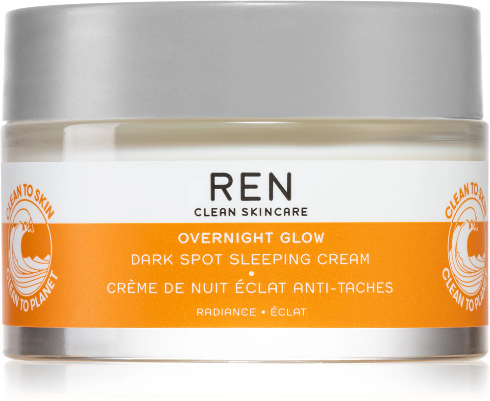 REN Radiance brightening night cream against pigment spots with moisturizing effect