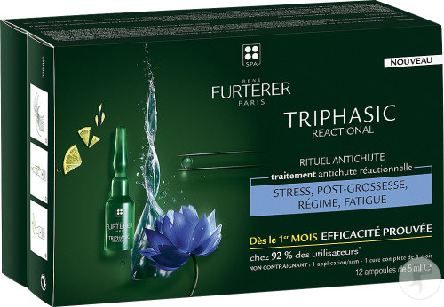 René Furterer Triphasic Reactional Treatment Against Hair Loss Ampoules 12x5ml