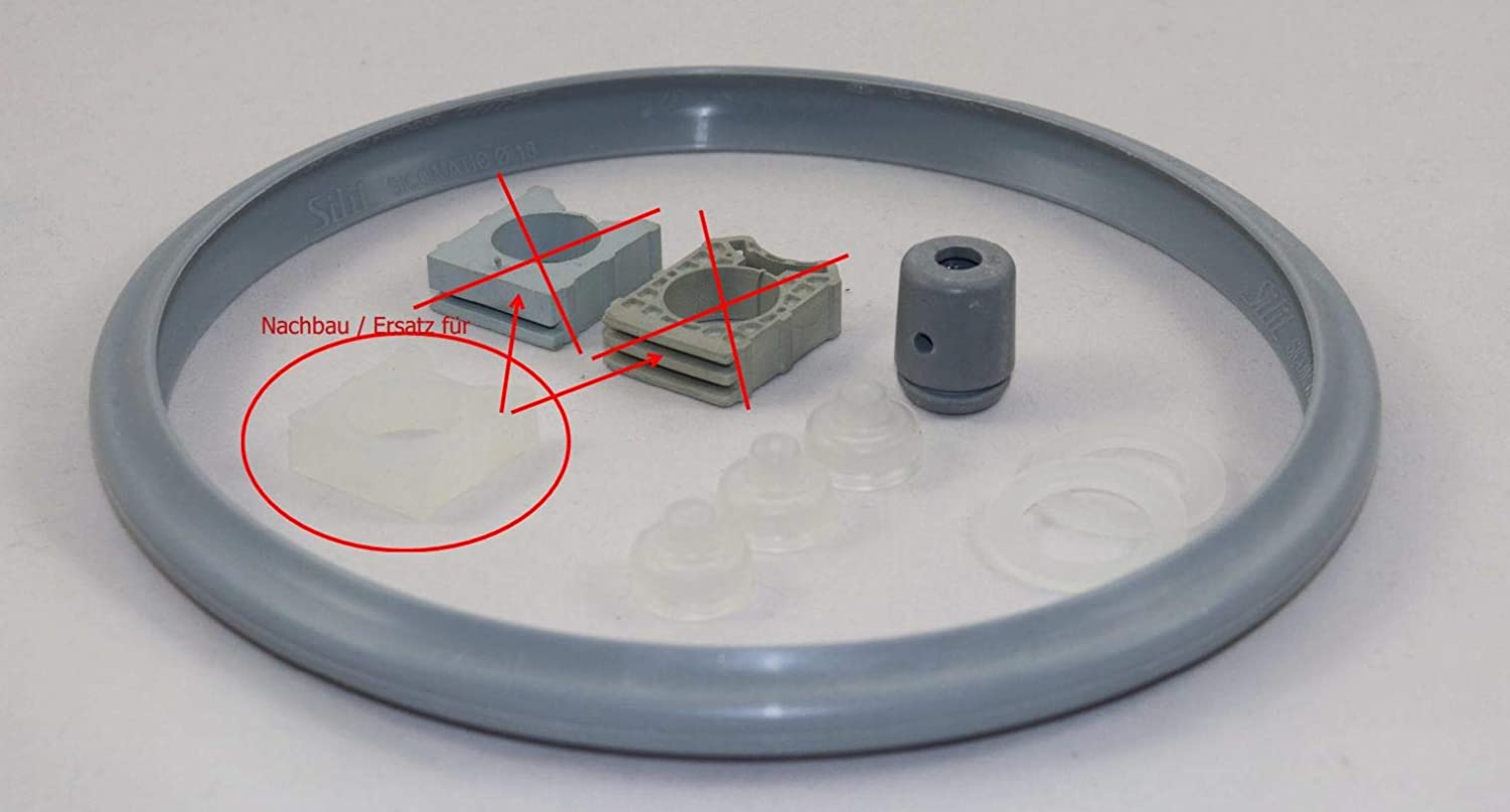 Repair Set for Silit 18 cm Sicomatic S + SN + SL Set4 8-Piece Pressure Cooker Set Sealing ring, valve gasket, seal, etc.