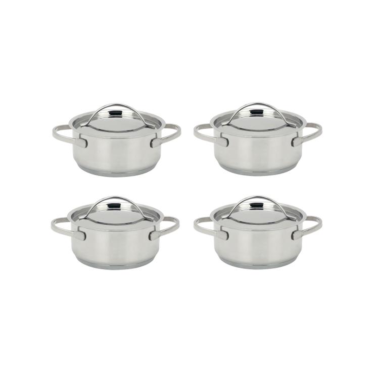 Resto Pot Of 4 Steel Lid Pack