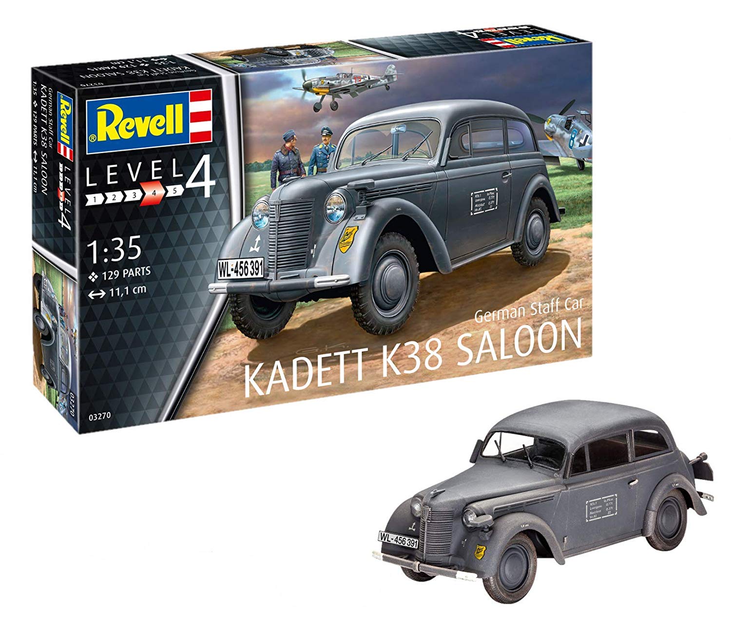 Revell 03270 Model Car Service German Kadett K38 Saloon