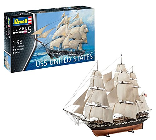 Model Kit Uss United States Ship Scale Level Faithful Reproduction Sailing 