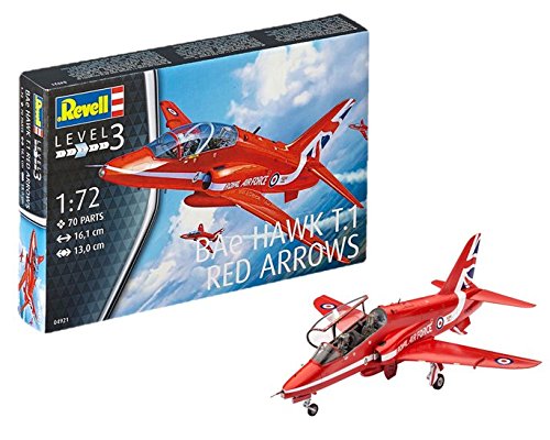 Revell Bae Hawk T Red Arrows Plane Scale Model Kit Level Replica With Detailed