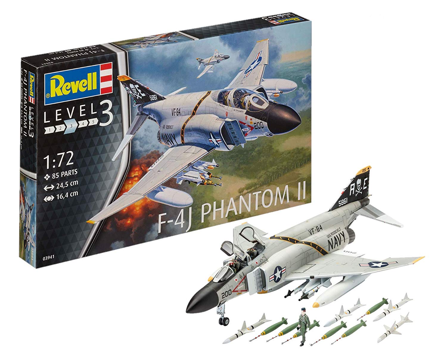 Revell Scale Model Kit Aircraft F J Phantom Ii Level Replica With Detailed