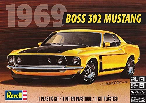 Revell 14313 ` `69 Boss 302 Mustang Detailed Model Kit Car Kit 1:25 Multi-C