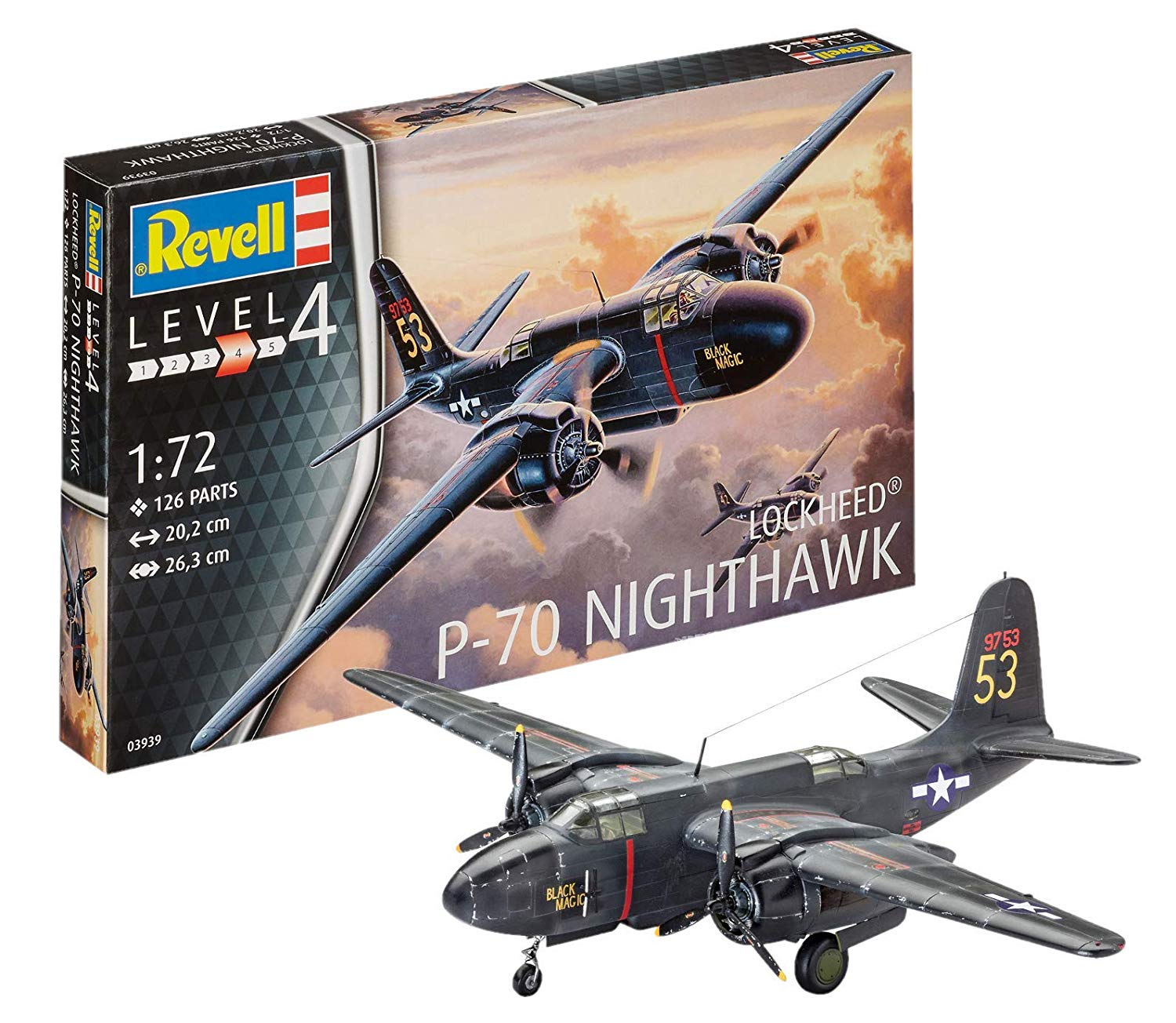 Revell Model Kit 1: 72 – 70 Nighthawk Plane, 1: 72 Scale – Level 4 – Replic