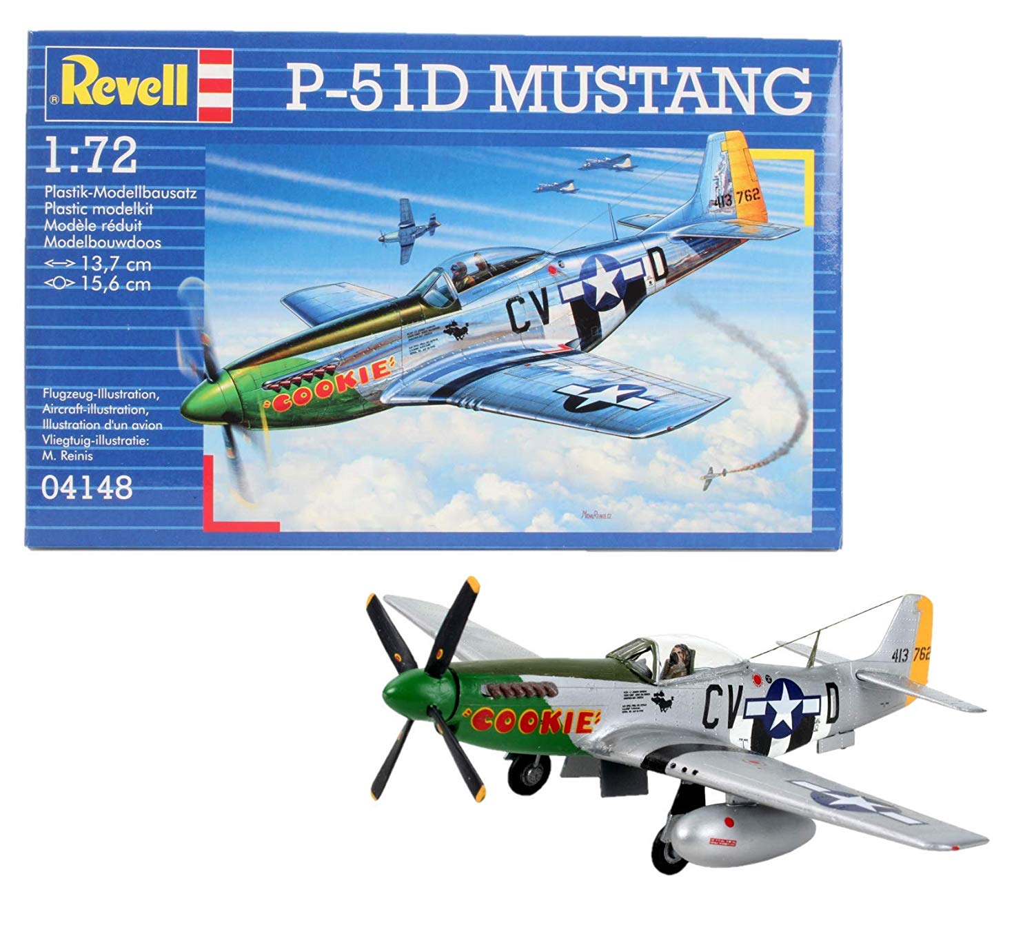 Revell P D Mustang Aircraft Plastic Model Kit