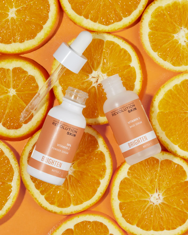 Revolution Skincare Brighten 15% VItamin C two phase serum for facial skin rejuvenation