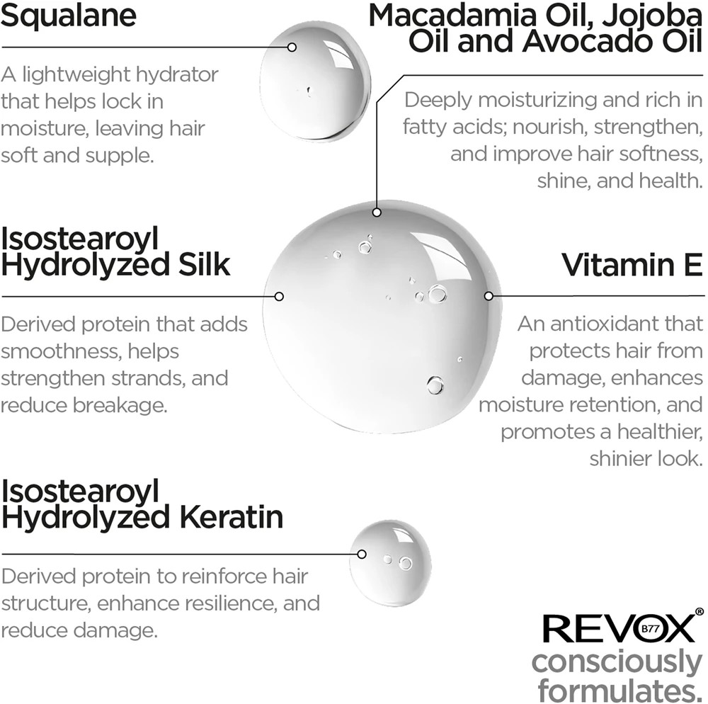 Revox B77 PLEX Molecular Hair Oil to strengthen damaged hair