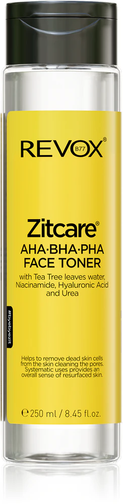 Revox B77 Zitcare AHA BHA PHA Active Face Toner gentle cleansing toner