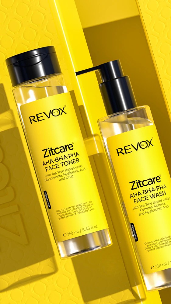 Revox B77 Zitcare AHA BHA PHA Face Wash gentle cleansing gel with peeling effect