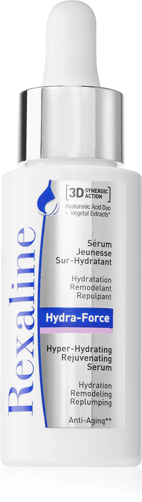 Rexaline 3D Hydra-Force intensive rejuvenation serum provides moisture to tight skin