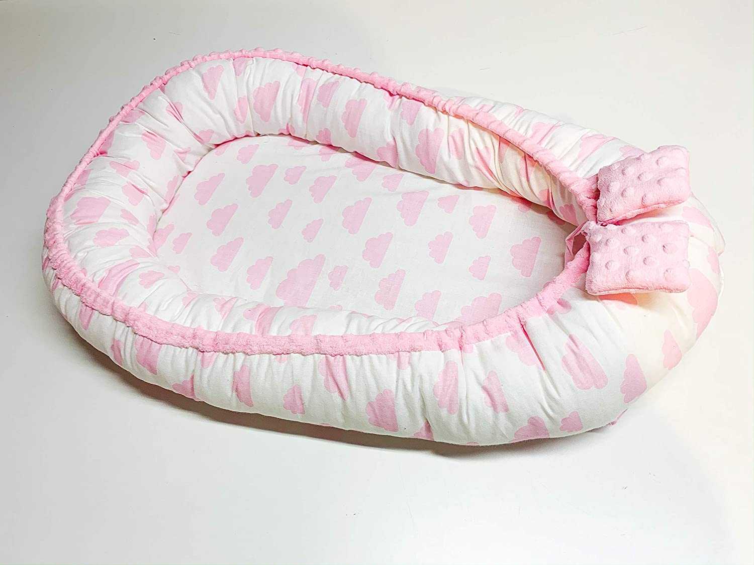 Cuddly nest for babies and infants, cot bumper, travel cot, 100% cotton, anti-allergic