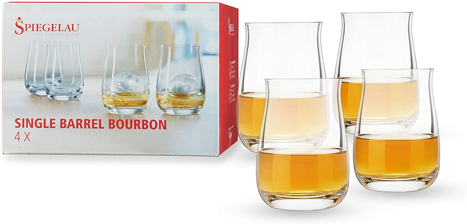 Spiegelau & Nachtmann Spiegelau 4460176 17.39 x 17.39 x 12.2 cm Single Barrel Bourbon Glass, Set of 4, Transparent