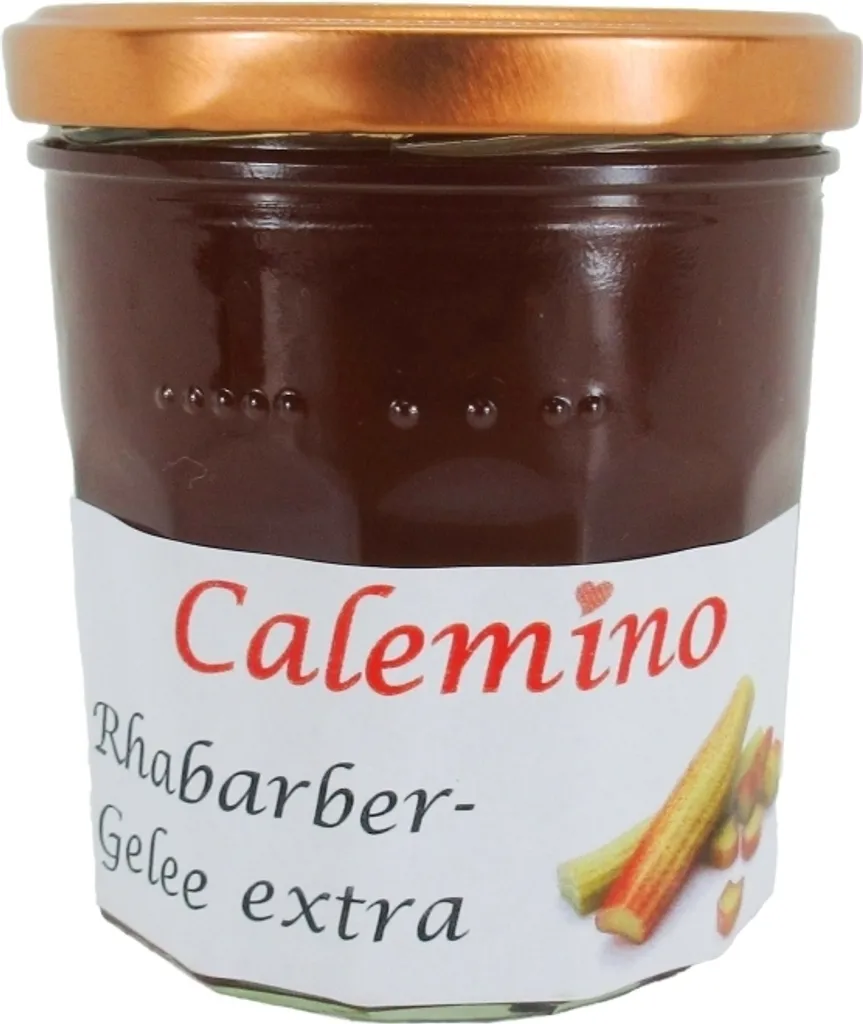 Rhabarber-Gelee extra mit braunem Rohrzucker 350g